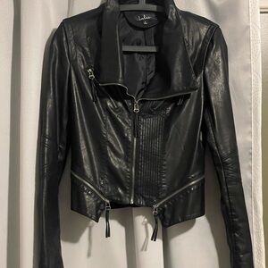 Lulu's Sleek Black Leather Jacket